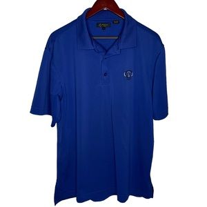 Mens royal blue Monterey club golf polo shirt triple‎ crown country club large
